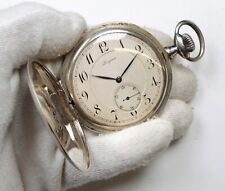 LONGINES 1925 Full Hunter Vintage Silver Pocket Watch 59mm!! Cal. 19.26 segunda mano  Embacar hacia Argentina