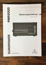 Mezclador Behringer Europower PMP2000 manual usuario/propietario alemán *original* segunda mano  Embacar hacia Argentina