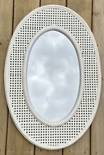 Usado, Espelho oval de bengala falsa 30” X 20” estrutura larga 4,5” plástico vintage comprar usado  Enviando para Brazil