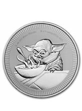 2022 Niue 1 oz Silver $2 Star Wars: Grogu "Baby Yoda" BU Coin IN STOCK!! til salgs  Frakt til Norway