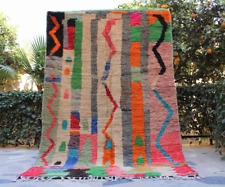 Alfombra de lana marroquí, alfombra hecha a mano, alfombra de área colorida, alfombra bereber vintage segunda mano  Embacar hacia Argentina