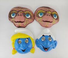 Lot of Vintage Plastic Halloween Mask ET & Smurf Ben Cooper Universal Studios  for sale  Folsom