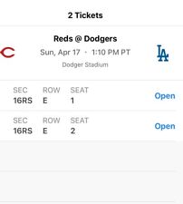 Dodgers reds tickets for sale  Encino
