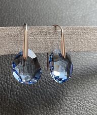 Genuine Swarovski Galet Earrings, Rhodium Plated, Light Blue for sale  Shipping to South Africa