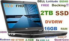 3D-Design DELL E6540 i7-Quad Fast 2TB SSD  DVDRW 16GB 15.6" FHD HDMI + Dock for sale  Shipping to South Africa