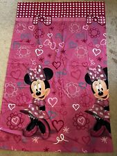 2 Panels Disney Minnie Mouse Window Curtains Pink Bow-tique 42" x 63" Preowned for sale  Sevierville