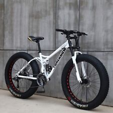 Used, ForeKnow 26" Fat Tire Snow/Mountain & Beach Cruiser 21speed White Bike for sale  Inglewood