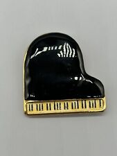 Vintage Signed CM95 Baby Grand Piano Gold Tone Black Enamel Beautiful Pin Brooch for sale  Shipping to South Africa