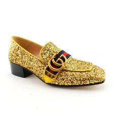 Mocasines Gucci dorados brillantes talla GG 36,5 RAROS segunda mano  Embacar hacia Argentina