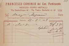 Palermo 1913 fattura usato  Trappeto