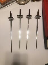 4 espetos de aço inoxidável vintage para grelhar pau-rosa 13" espada Shish Kabobs Japão comprar usado  Enviando para Brazil