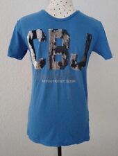 Shirt blau aufschrift gebraucht kaufen  Holzhausen