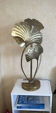 Used, 2 X Gold Coloured Bedside Table Lamps/Gecko Leaf/Matching Pair/Metal/Art Deco for sale  Shipping to South Africa