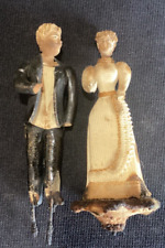 Decoração de bolo de casamento antiga finamente detalhada por volta de 1900 noiva e noivo comprar usado  Enviando para Brazil