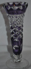 cut crystal purple glass vase for sale  Tecumseh