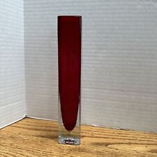 Vintage Red Art Glass Vase 9” Tall comprar usado  Enviando para Brazil