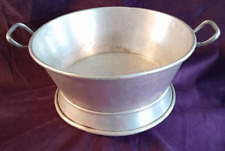 Large REIN Aluminum Pedestal Wash Basin Bowl Tub w/ Handles 12.5", used for sale  Shipping to South Africa