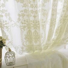 Usado, Tecido cortina bordado rede de crochê renda tule voile painel drapeado divisor branco comprar usado  Enviando para Brazil