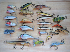 VTG Fishing Lures LOT 24 Crankbaits Topwater HEDDON RAPALA FLATFISH d43 for sale  Shipping to South Africa
