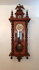 A LARGE IMPRESSIVE STRIKING VIENNA WALL CLOCK IN WALNUT BY FRIEDRICH MAUTHE 1890, used for sale  Shipping to South Africa