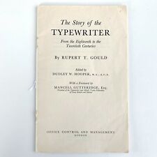 The Story of the Typewriter Antique Booklet by Rupert Gould Vtg Pamphlet Book, used for sale  Shipping to South Africa