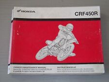 Honda crf450r workshop for sale  ARBROATH