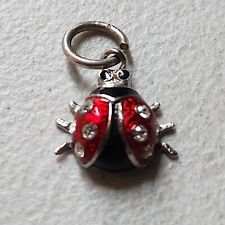Sterling Silver Ladybug Charm With Clear Stones Marked ATI 925 Small 1 Gram  for sale  Shipping to South Africa