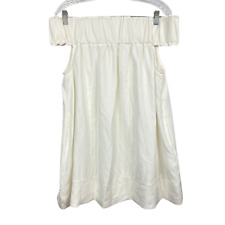 Loveriche Dress Womens Sz L White Mini Tent Off the Shoulder Pockets Lined for sale  Shipping to South Africa