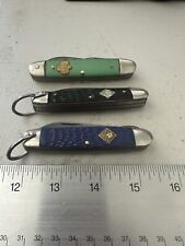 Three Beautiful Scout Knifes Boy Scout Girl Scout , used for sale  Shipping to South Africa