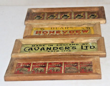Letrero de lata litográfica vintage enmarcado en madera y hierro 4 cigarrillos diferentes anuncio, Londres segunda mano  Embacar hacia Argentina
