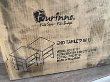 Furinno 2-11157GYW 2 mesita de extremo pequeño dormitorio mesita de noche conjunto de dos grises segunda mano  Embacar hacia Argentina