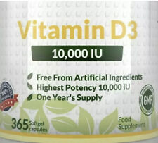 Vitamin D3 10000iu High Strength 365 Soft Gel capsules Vitamin D 10,000iu Vit d3 till salu  Toimitus osoitteeseen Sweden