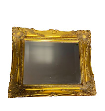 Gold wooden mirror d'occasion  Expédié en Belgium