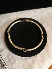 Sterling Silver TWO-TONE INDUSTRIAL TUBING Bracelet, 7" Long, 7.8 Grams, ITALY, used for sale  Shipping to South Africa
