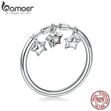 Bamoer .925 Sterling Silver Ring The cz Star's Waitting Dangle For Women Jewelry for sale  Shipping to South Africa