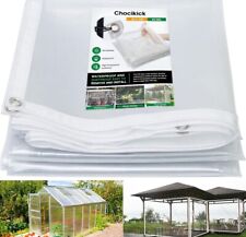 Chocikick 8 x 20 FT Outdoor Clear Tarp Curtain Waterproof 20 Mil for sale  Shipping to South Africa