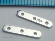 8x STERLING SILVER SEPARATOR SPACER 4mm BEAD 3-STRAND BAR BEAD N316 for sale  Shipping to South Africa
