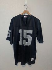 Camiseta Oakland Raiders prata preta Jeff Hostetler #15 logotipo vintage década de 1990, usado comprar usado  Enviando para Brazil
