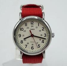 Relógio de pulso Timex Indiglo pulseira de lona vermelha analógico nova bateria comprar usado  Enviando para Brazil