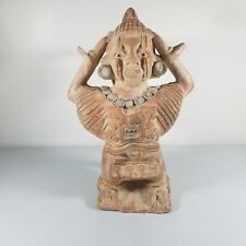 15" Mayan Terra Cotta Clay Statue Figure Carrying Water Jug Mexican Folk Garden for sale  Shipping to Canada