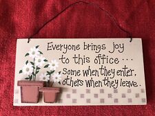 Office plaque sign for sale  Bolingbrook