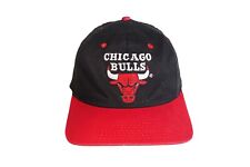 Vintage CHIIAGO BULLS Cap lata 90. nba czapka sportowa czarna / czerwona USA koszykówka duże logo na sprzedaż  PL
