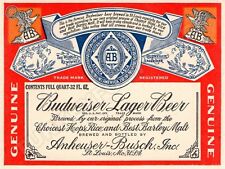 Used, Budweiser Lager Beer 9" x 12" Metal Sign for sale  Shipping to South Africa