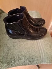Black leather croc for sale  CHATHAM
