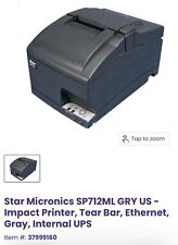 Impressora Star Micronics SP712ML GRY US-Impact Item# 37999160. Barra de rasgo, Ethernet, usado comprar usado  Enviando para Brazil