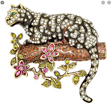 HEIDI DAUS Natural Instinct Ocelot Leopard Pin RET $189.95 CUTE CRITTER!! for sale  Shipping to South Africa