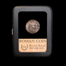 RARA Moneda de Bronce del Imperio Romano Follis - C. 3-4 E.C.  ALTO GRADO - CON Estuche de Exhibición segunda mano  Embacar hacia Argentina