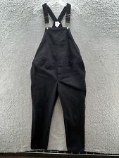 Hatch The Nines Overalls Womens 12 Black Twill Maternity Relaxed Pockets Ankle, used for sale  Shipping to South Africa