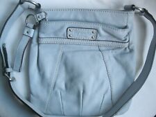Tignanello Purse Handbag Blue Gray Genuine Leather Very Good Condition for sale  Shipping to South Africa