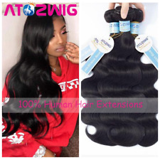 Brazilian Body Wave 1/3 Bundles 50G Unprocessed 8A Peruvian Virgin Human Hair US for sale  Shipping to South Africa